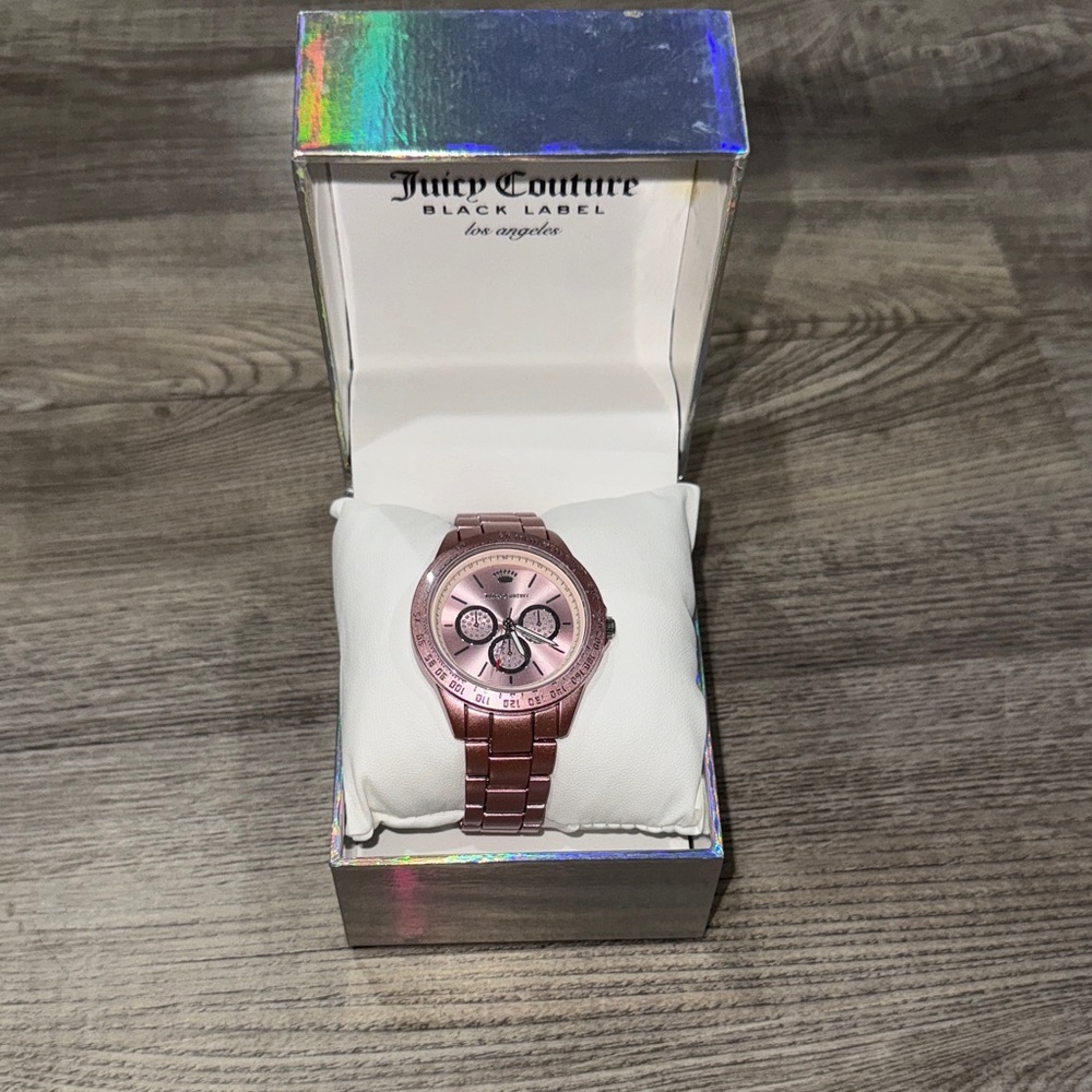 Juicy Couture Pink and Rose Gold Watch